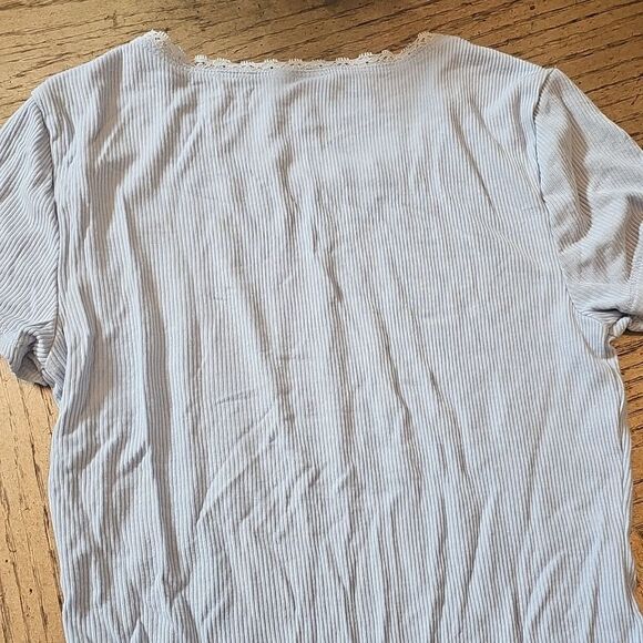 Light blue ribbed bodysuit size M - Picture 7 of 9